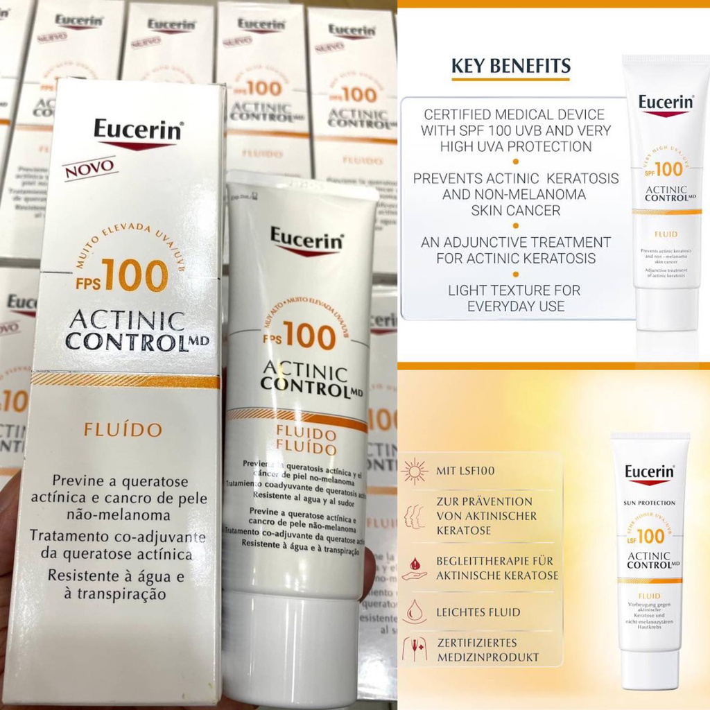 ครีมกันแดด Eucerin Actinic Control MD SPF 100 80ml | Shopee Thailand