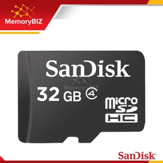 สินค้า SanDisk Memory micro SD Card Class 4 32GB (SDSDQM_032G_B35) เมมโมรี่ การ์ด แซนดิส ใส่ ลำโพง ประกัน 5ปี โดย Synnex (สีดำ)
