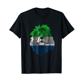 เสื้อยืดโอเวอร์ไซส์เสื้อยืด พิมพ์ลายธงชาติฟุตบอล Sierra Leone National Pride Lion สําหรับผู้ชายS-4XL