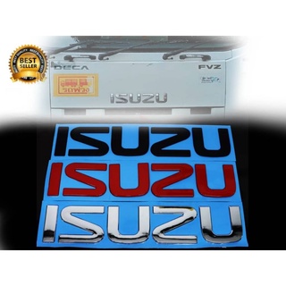 Logo isuzu ติดรถบรรทุก โลโก้ isuzu อีซูซุ size: ใหญ่ เลือกสีได้ **สีแดง **สีดำ** สีชุบโครเมี่ยม**ติดตั้งง่าย จำนวน 1 ตัว