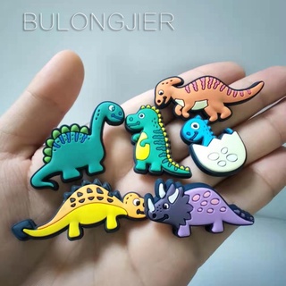 Crocs Jibbitz Pins กระดุม จี้รูปไดโนเสาร์น่ารัก หลากสีสัน สําหรับรองเท้า DIY