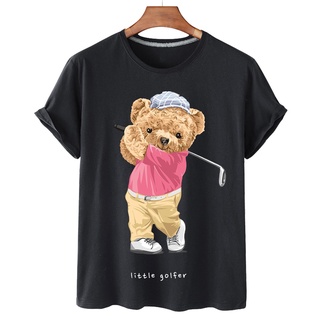 (Sport Bear Collection 1) เสื้อยืดแขนสั้น คอกลม โอเวอร์ไซซ์ แฟชั่นฤดูร้อน สําหรับผู้ชาย และผู้หญิง