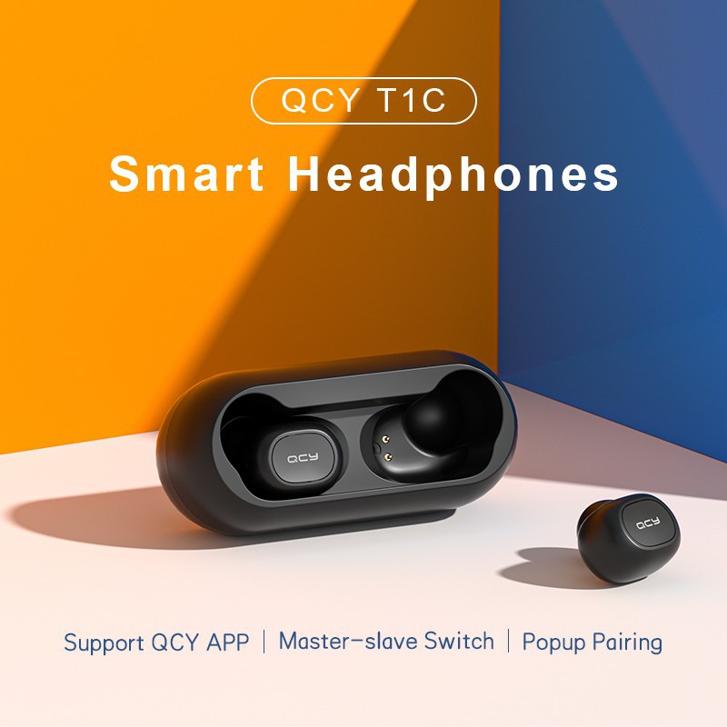 ภาพหน้าปกสินค้าหูฟังไร้สาย Xiaomi QCY รุ่น T1 T1C ใช้งานนานต่อเนื่อง ลดเสียงรบกวนด้านนอก เชื่อมต่อ Bluetooth 5.0 จากร้าน kaideel บน Shopee