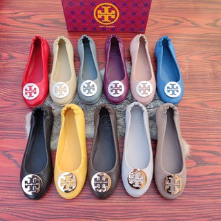 Tory Burch(โทรี่ บรัช) female lightweight flat Ballerina shoe toe shoe casual loafer