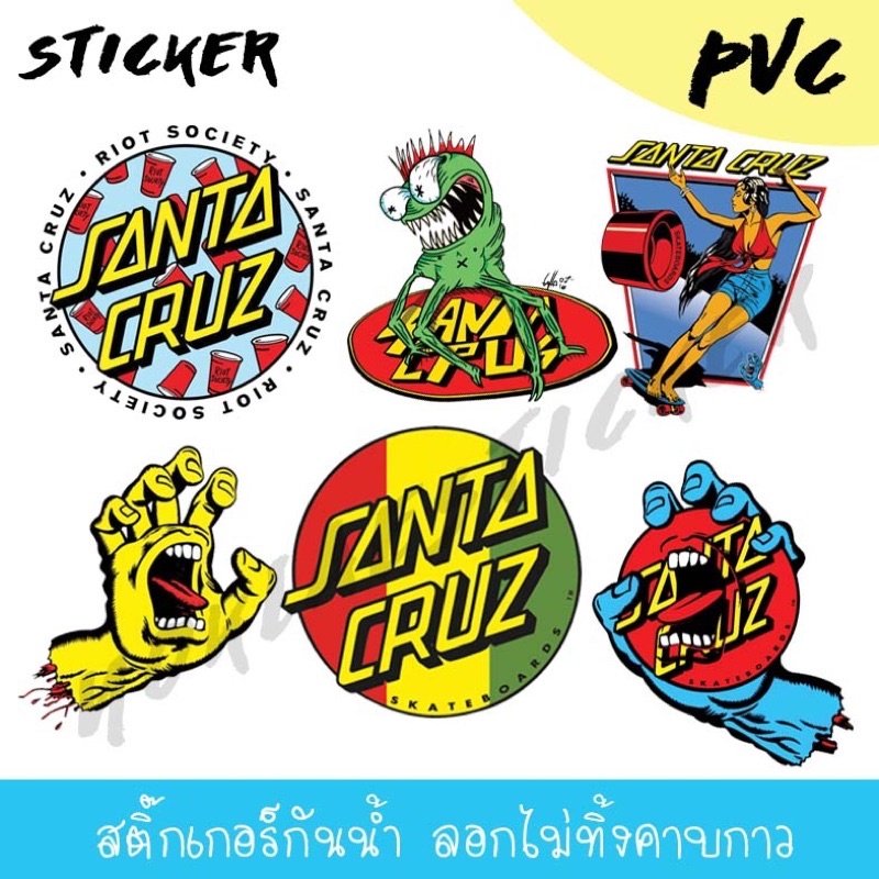 ภาพหน้าปกสินค้าสติ๊กเกอร์ ซันตาคูส sticker Santa crus logo คุณภาพดี ส่งไว