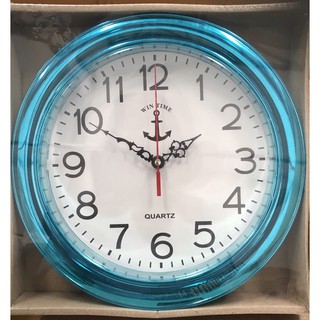 ภาพหน้าปกสินค้านาฬิกาแขวนผนัง งานชุบ สีฟ้า ขนาด 10 นิ้ว⚡️เดินกระตุก⚡️เข็มแต่ละรอบการผลิตอาจต่างจากรูปได้ค่ะ ที่เกี่ยวข้อง