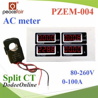 PZEM-004 AC 80-260V 100A TTL Port Smart Meter Energy Monitor Programmable Digital Voltmeter LED PZEM-004-SP