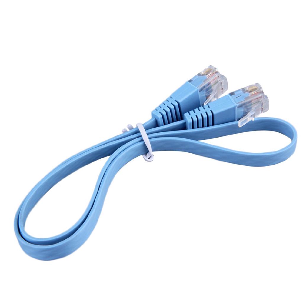 ภาพหน้าปกสินค้า1pcs RJ45 CAT6 8P8C Flat Ethernet Patch Network Lan Cable 0.5m Cable Blue ที่เกี่ยวข้อง