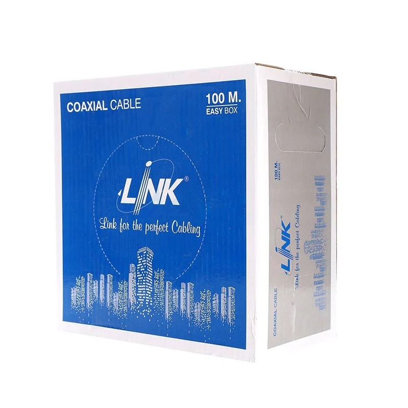 ภาพหน้าปกสินค้าLINK RG 6/U Cable Shield 95% (100 M/ Easy Box) CB-0106A-1 Black จากร้าน dk.computer007 บน Shopee