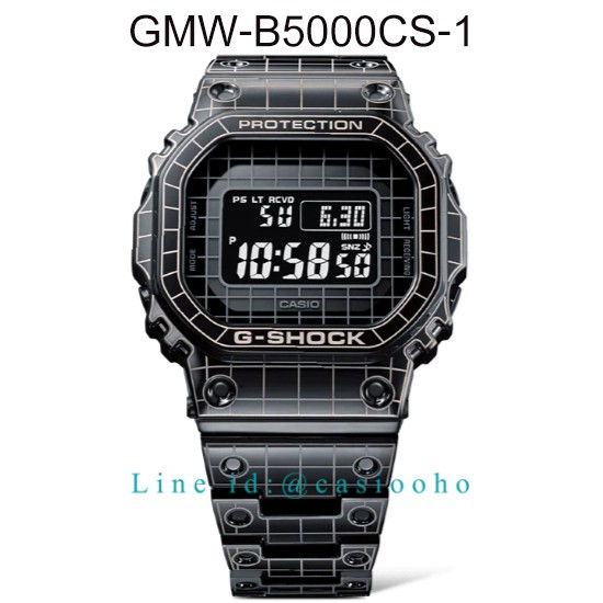 gmw-b5000cs-1ของแท้-100-g-shock-with-laser-engraved-grid-pattern