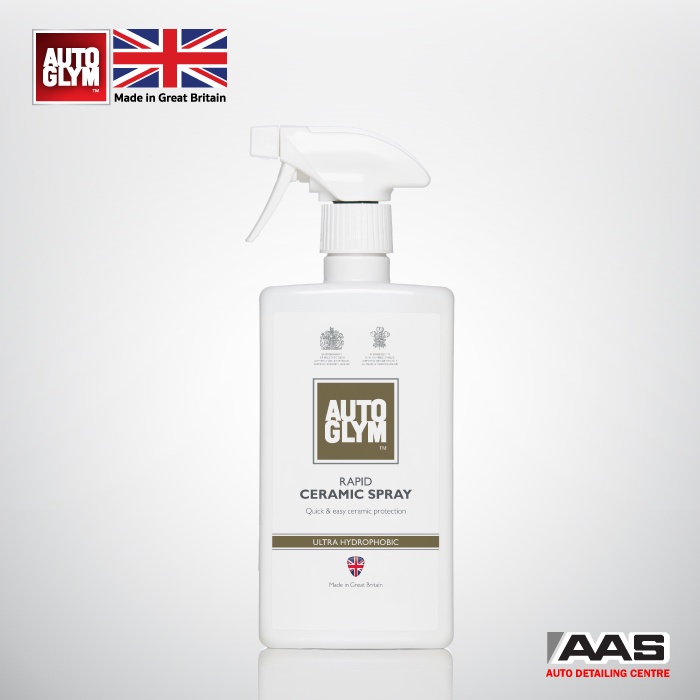 Autoglym Rapid Ceramic Spray Protection Kit – 500ml Ultra Hydrophobic Spray Sealant + 2 Microfibre Cloths