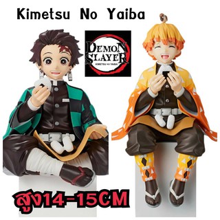 โมเดลดาบพิฆาตอสูร ทันจิโร่กินข้าวปั้น Figure Model Kimetsu no Yaiba  สูง 14-15 ซม.