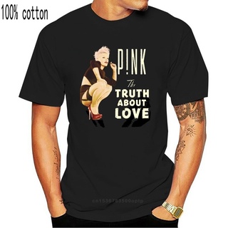 เสื้อยืดพิมพ์ลายแฟชั่น เสื้อยืดลําลอง แขนสั้น คอกลม พิมพ์ลาย The Truth About Love album music P Nk singer สีชมพู สําหรับ