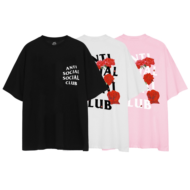 Anti SOCIAL SOCIAL CLUB ASSC rose joint เสื้อยืดแขนสั้น ทรงหลวม สําหรับ ...