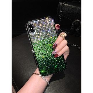 เคสโทรศัพท์ TPU นิ่ม ลายแฟชั่นหรูหรา ประดับเพชร คริสตัล กลิตเตอร์ สำหรับ Samsung S21 S21Plus S21Ultra S20 S20Plus S20Ultra S10 S10Plus Note10 Note10Plus Note20 Note20Plus