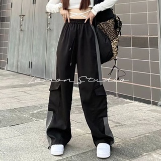 Lemon Studio  กางเกง  เสื้อผ้าแฟชั่นผู้หญิง  สีดำ มีสองกระเป๋าขนาดใหญ่ 110710