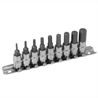 1/4DR ชุดลูกบ๊อกบิตหกเหลี่ยม (9 ชิ้น) ( 1/4Dr Hex Bit Socket Set (9 Pcs) )