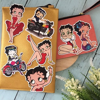 สินค้า Betty Boop สติกเกอร์ เคลือบกันน้ำ ติดกระเป๋าเดินทาง มอเตอร์ไซด์ Laptop เคสโทรศัพท์ กระบอกน้ำ Waterproof Decal Sticker