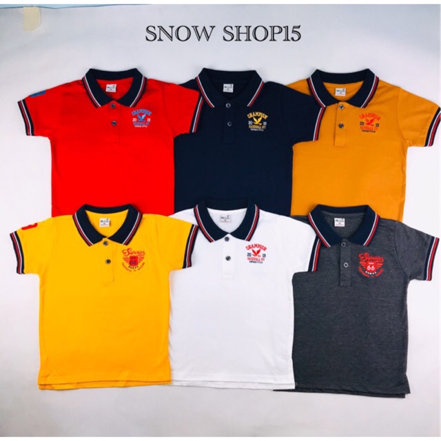 ภาพหน้าปกสินค้าเสื้อเชิ้ตเด็กคอปกสีพื้นแขนสั้น(S,M,L,XL,2xL) จากร้าน snowshop15 บน Shopee