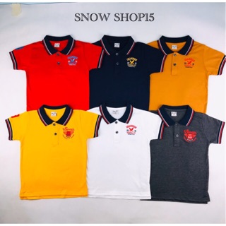 ภาพขนาดย่อของภาพหน้าปกสินค้าเสื้อเชิ้ตเด็กคอปกสีพื้นแขนสั้น(S,M,L,XL,2xL) จากร้าน snowshop15 บน Shopee