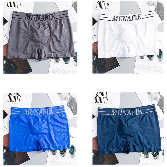 ภาพสินค้าส่ง 1-2 วัน Boxer Munafie บ็อกเซอร์ ชาย เนื้อผ้านิ่ม ใส่สบาย ซองซิปล็อคทุกตัว จากร้าน oodoodoodood บน Shopee ภาพที่ 1