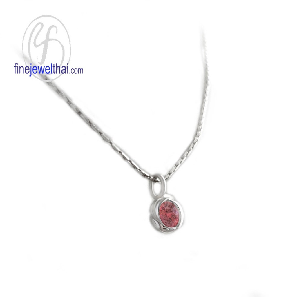 finejewelthai-จี้ทับทิม-ทับทิม-จี้พลอย-พลอยประจำเดือนเกิด-ruby-silver-pendant-birthstone-p1054rb00e