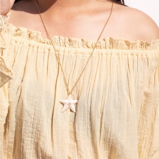 FAIRY TALES - Little Mermaid: Star Fish Necklace สร้อยคอทะเล รูปสัตว์ ปลาดาว / แฟชั่น สไตล์summer handmade สำหรับสตรี