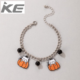 Festive Halloween Pumpkin Anklet Cat Chain Beaded Anklet for girls for women low price