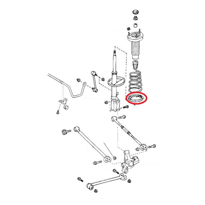 nisto-นิสโต้-เบ้าโช๊คหลัง-โตโยต้า-แคมรี่-คัมรี่-acv30-toyota-camry-2002-2006-ยางรองสปริงโช๊คหลัง-ยางกันกระแทกโช๊คหลัง