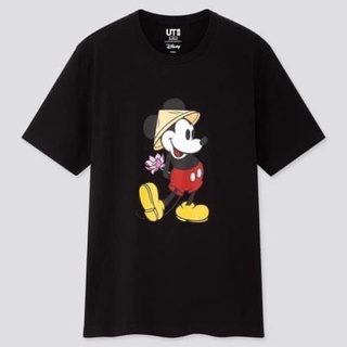 [S-5XL] Disney Uniqlo Mickey x Keith เสื้อยืดแขนสั้น สําหรับผู้ชายและผู้หญิง ฤดูร้อน