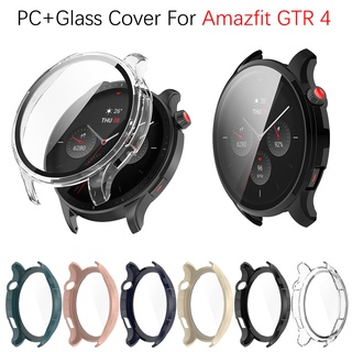 ภาพหน้าปกสินค้าเคส PC ป้องกันเต็มจอ พร้อมกระจกนิรภัย สําหรับ Huami Amazfit GTR 4 watch Cover ที่เกี่ยวข้อง