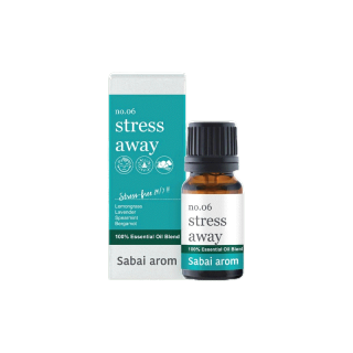 โปรโมชั่น : Sabaiarom NO.6 Stress Away น้ำมันหอมระเหย 10ml. Essential Oil Blend ใช้กับเตาอโรม่า กลิ่นหอม ผ่อนคลายความเครียด สดชื่น