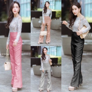 TW8001 Jumpsuit ชุดจั้มสูทต่อลูกไม้