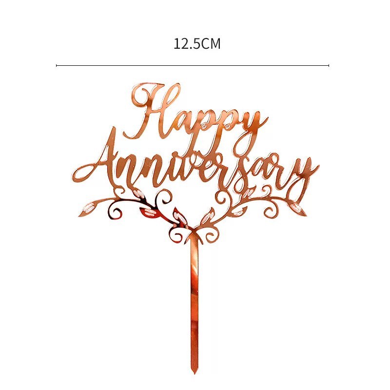 ป้ายอะครีลิค-happy-anniversary-สําหรับตกแต่งเค้ก