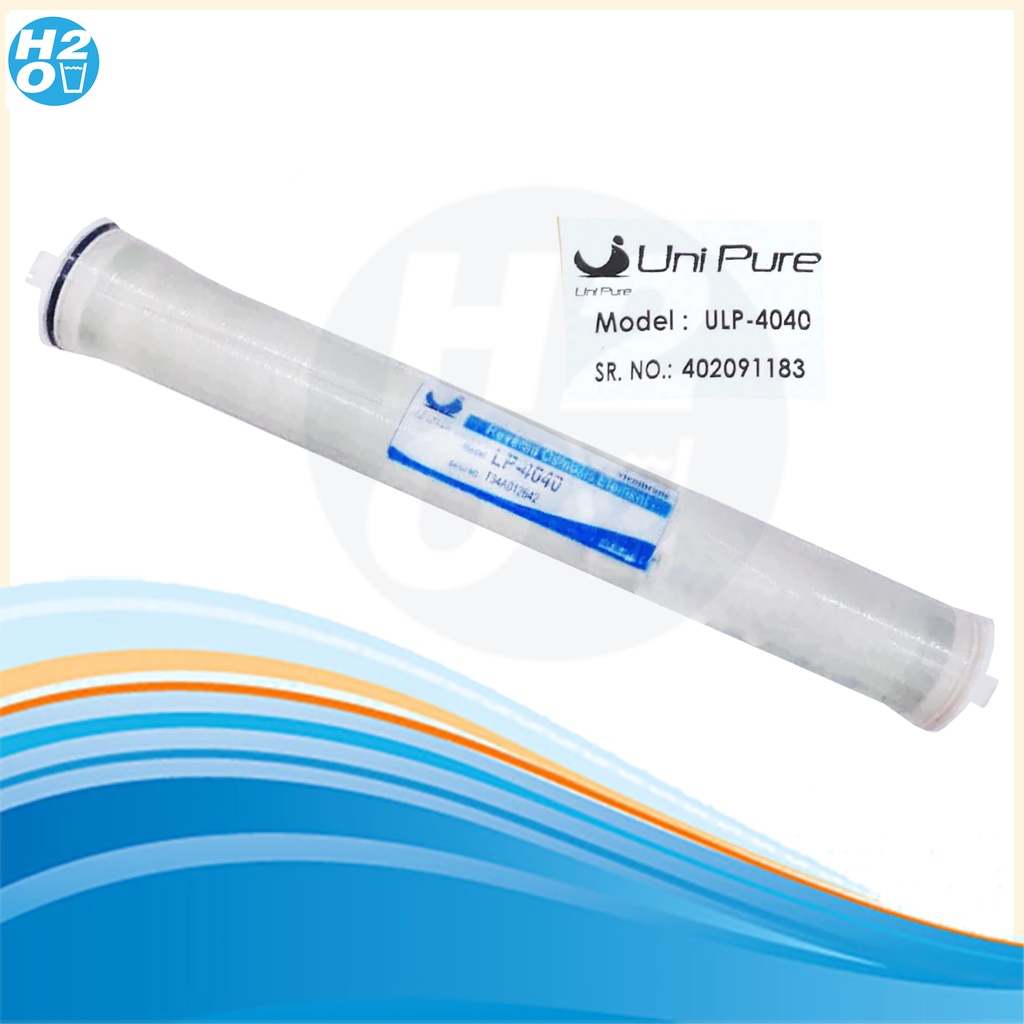 ไส้กรองน้ำอาร์โอ-ไส้กรองเมมเบรน-membrane-ro-ยี่ห้อ-ultratek-4040-ขนาด-4-x40-ไส้กรองโรงน้ำดื่ม-ro4040-unipure