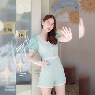 NANNAPAT Playsuit น่ารักดูดีมีราคา ใส่ชิลๆได้ทุกโอกาสเลยคะ ผ้าหนานุ่มใส่สบาย มีซับในอย่างดี งานซิปหลัง มีฟองน้ำอก