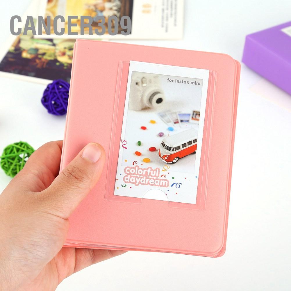 cancer309-เคสอัลบั้มรูปภาพ-64-ช่อง-สีชมพู-สําหรับกล้อง-fuji-instax-mini8-7s-25-50s-90