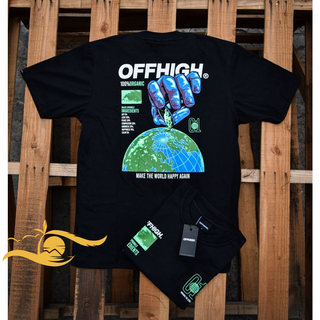 เสื้อยืดวินเทจ - OFF HIGH Culture แรงบันดาลใจผ้าฝ้ายเสื้อยืดหลวมขนาดใหญ่สําหรับผู้ชายเสื้อยืดขนาดให