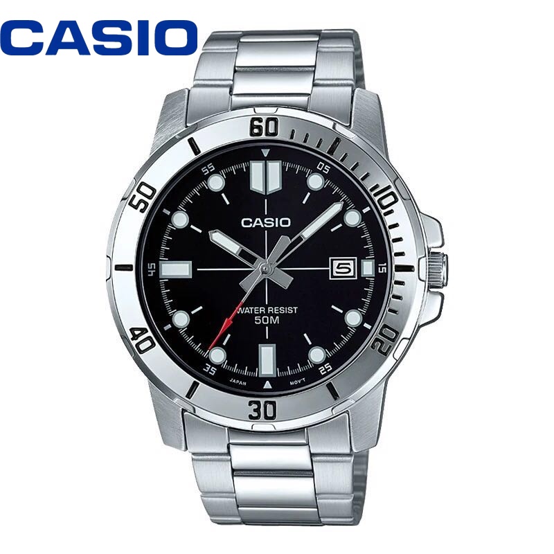 ภาพหน้าปกสินค้านาฬิกาผู้ชาย Casio รุ่น MTP-VD01D สายแสตนเลส สีเงิน ของแท้100% ประกันศูนย์1ปี จากร้าน จากร้าน 0s5upb27br บน Shopee