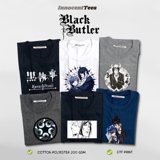 เสื้อยืด[INNOCENTTEES] BLACK BUTLER TSHIRT II ANIME INSPIRED SHIRT II SMALL TO 2XL