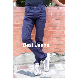BestJeansรุ่นกระบอกสีน้ำเงิน