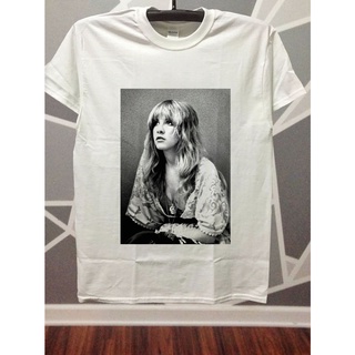 เสื้อยืดผ้าฝ้ายCOTTON - เสื้อยืด ลายนักร้อง Stevie Nicks Fleetwood Mac 60s Made in USA สําหรับผู้ชายS-5XL