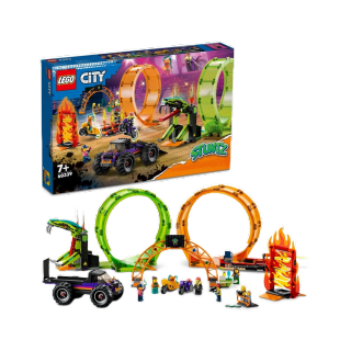 โปรโมชั่น : LEGO® City 60339 Double Loop Stunt Arena Building Kit 598 Pieces