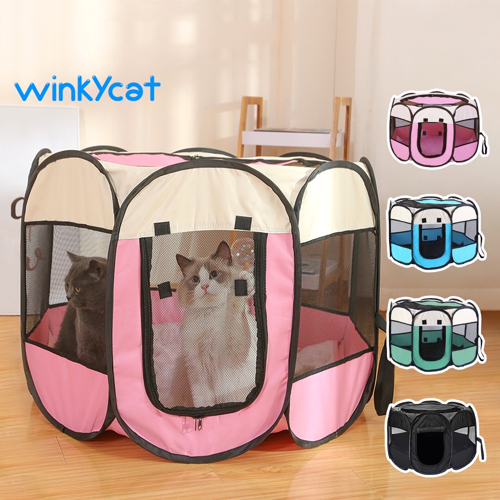 winky-wink-กรงสัตว์เลี้ยงพับได้-กรงสุนัขพับได้-กรงแปดเหลี่ยม-ที่นอนสุนัขและแมว-กรงแมวพับได้-3-ขนาด