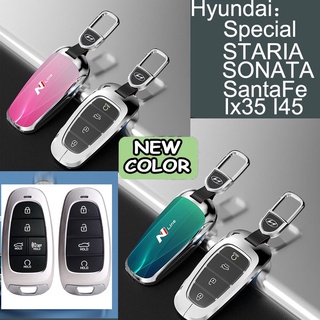 เคสกุญแจรีโมทรถยนต์ โลหะผสมสังกะสี สําหรับ Hyundai SantaFe 2022STARIA SONATA SantaFe Ix35 I45