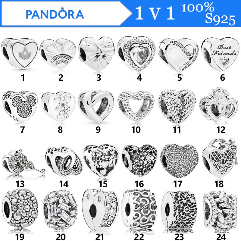 pandora-สร้อยข้อมือเงินแท้-s925-ประดับลูกปัด-diy-e1005