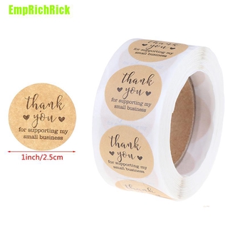 Emprichrick สติ๊กเกอร์ Thank You สําหรับตกแต่งเครื่องเขียน 500 ชิ้น / ม้วน