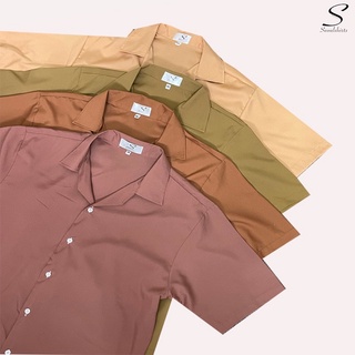 ภาพขนาดย่อของภาพหน้าปกสินค้าS1: SEOULSHIRTS  เสื้อเชิ้ตเกาหลี แขนสั้น สีพื้นมินิมอลสี EARTH TONE ไซซ์ M L XL XXL คุณภาพดี จากร้าน seoulshirts_official บน Shopee ภาพที่ 4