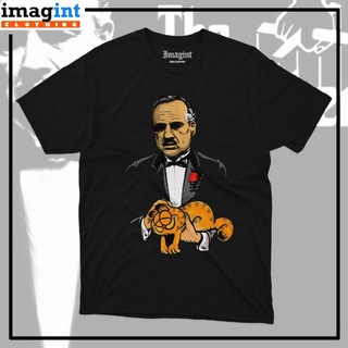 เสื้อยืดผ้าฝ้ายพิมพ์ลายขายดี การพิมพ์ฝ้ายเสื้อยืด พิมพ์ลาย The Godfather Garfield สินค้าใหม่ล่าสุดS-4XL