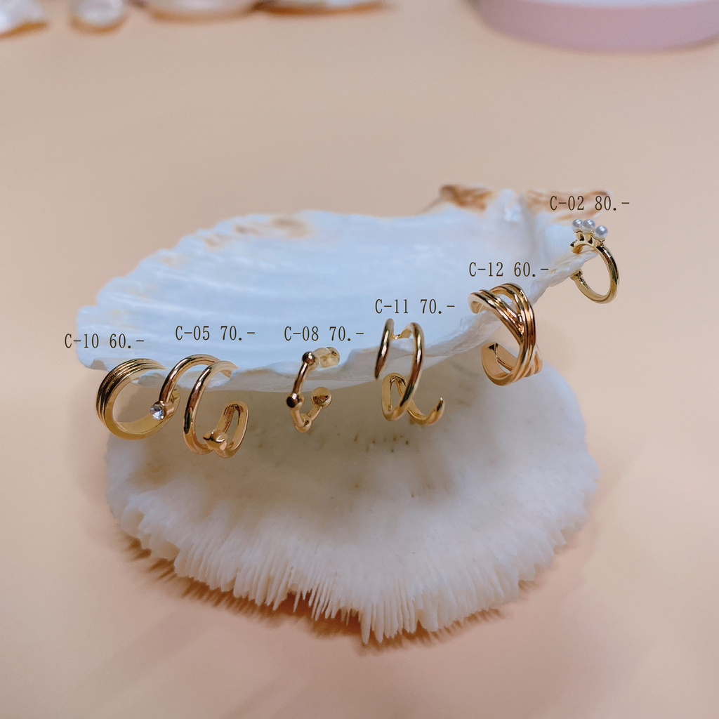 cheris-co-ear-cuff-ต่างหูห่วง-ต่างหูพลอย-ต่างหูแฟชั่น-เอียร์คัฟ